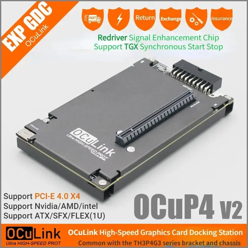 OCuP4V2 OCuLink GPU Dock w ReD - Oculink Egpu Mini Pc 评论和价格